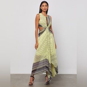 BCBG Carina Front-Knot Cut-Out Dress